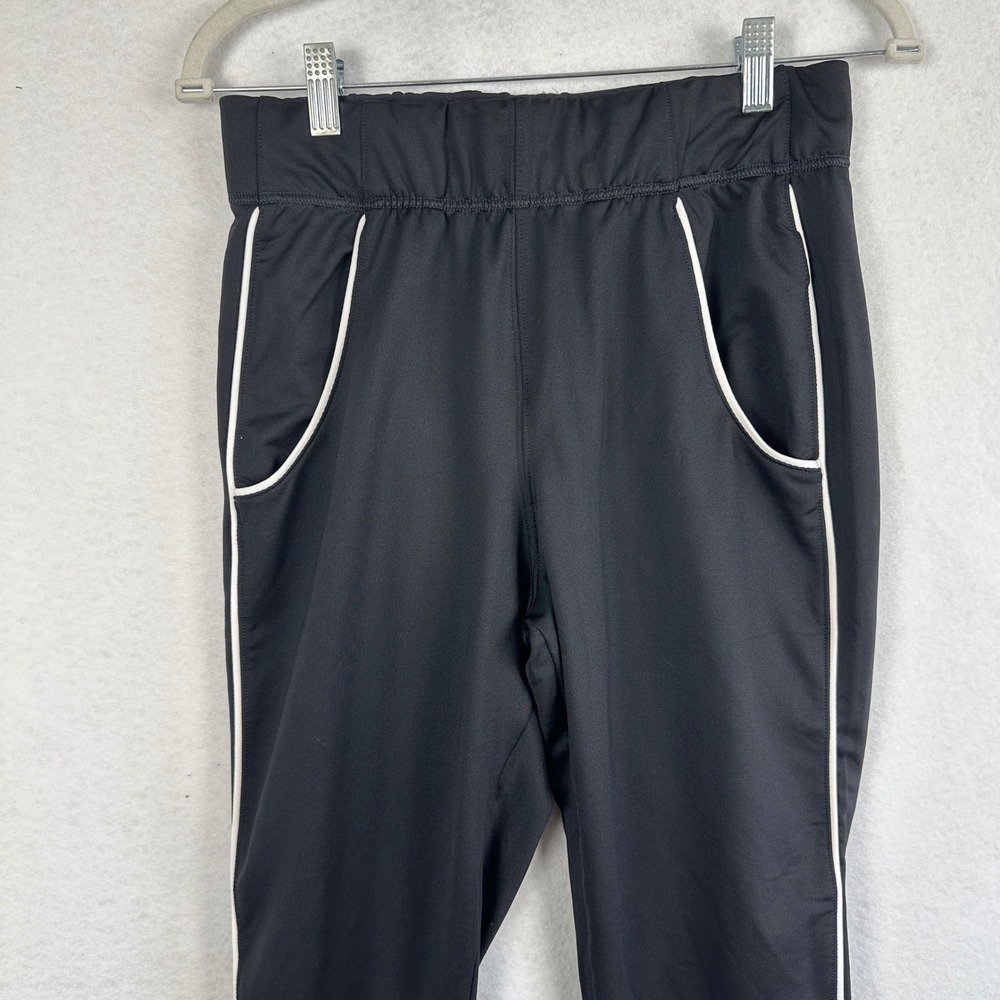 Gymshark Black Joggers Athletic Track Pants White Piping Logo‎ Womens Small - Picture 3 of 11